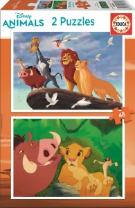 Puzzle Lví král: S nejbližšími 2x48 dílků