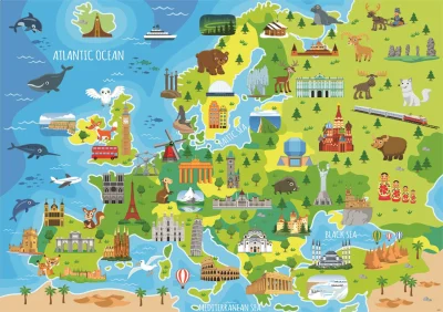 Puzzle Mapa Evropy 150 dílků