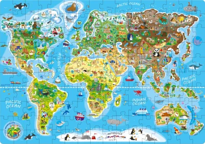 Puzzle Mapa světa v angličtině 160 dílků