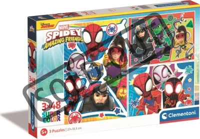 Puzzle Marvel: Spidey a jeho úžasní přátelé 3x48 dílků