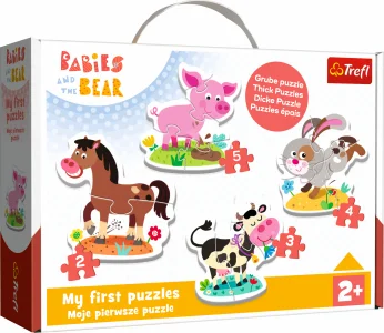 Baby puzzle Na farmě 4v1 (2,3,4,5 dílků)