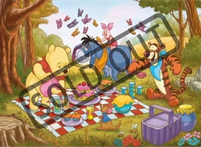 Puzzle Medvídek Pú: Piknik 15 dílků