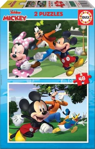 Puzzle Mickey a přátelé 2x48 dílků