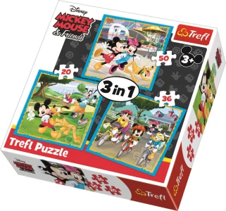 Puzzle Mickey Mouse a přátelé 3v1 (20,36,50 dílků)