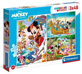 Puzzle Mickey Mouse a přátelé 3x48 dílků