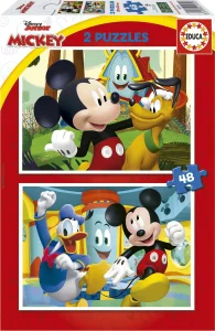 Puzzle Mickey Mouse: Zábavní park 2x48 dílků