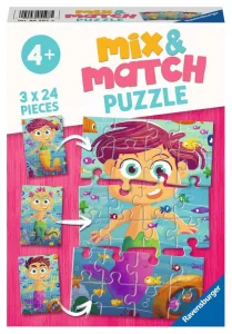 Puzzle Mix&Match: Mořské panny a mořské příšery 3x24 dílků