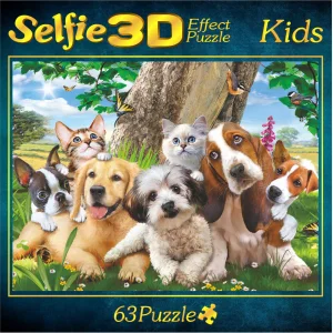 Puzzle Moji přátelé - selfie 3D 63 dílků