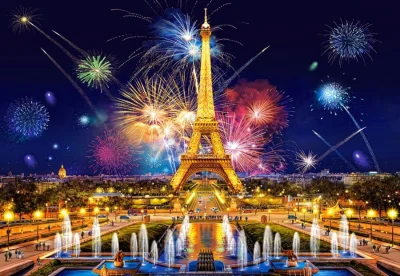 Puzzle Oslnivě krásná noční Paříž 1000 dílků
