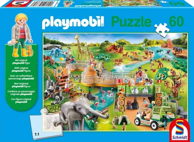Puzzle Playmobil Zoo 60 dílků + figurka Playmobil