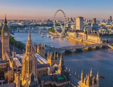 Puzzle Pohled na Londýn, Velká Británie 2000 dílků