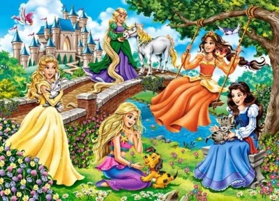 Puzzle Princezny v zahradě 180 dílků