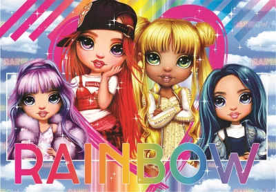 Puzzle Rainbow High: Violet, Ruby, Sunny a Skyler 180 dílků