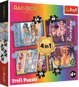 Puzzle Rainbow High: Módní panenky 4v1 (35,48,54,70 dílků)