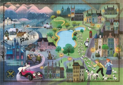 Puzzle Story Maps: 101 dalmatinů 1000 dílků