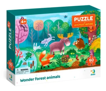 Puzzle Zvířata: Podivuhodná lesní zvířata 60 dílků