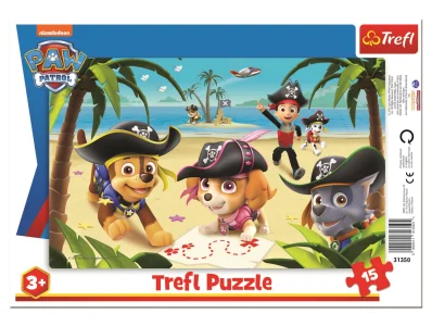 Puzzle Tlapková patrola: Pirátská výprava 15 dílků