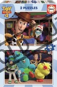 Puzzle Toy Story 4: Woody a kamarádi 2x48 dílků