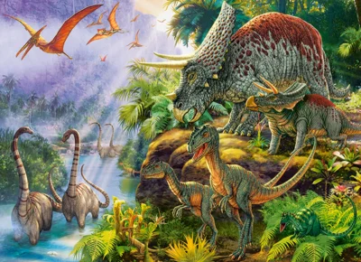 Puzzle Údolí dinosaurů 200 dílků