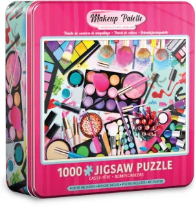 Puzzle v plechové krabičce Paleta barev: Makeup 1000 dílků