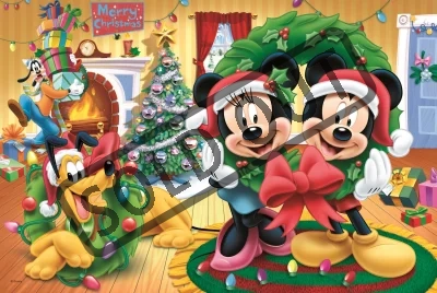 Puzzle Vánoce s Mickey Mousem 100 dílků