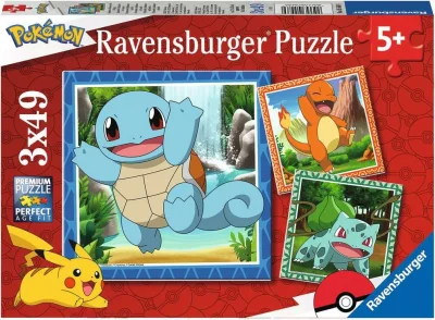 Puzzle Vypusťte Pokémony 3x49 dílků