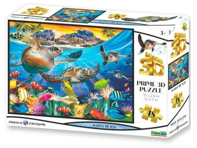 Puzzle Želví pláž 3D 48 dílků