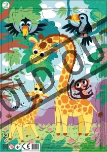 Puzzle Žirafy 21 dílků
