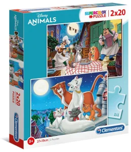 Puzzle Disney: Zvířecí přátelé 2x20 dílků