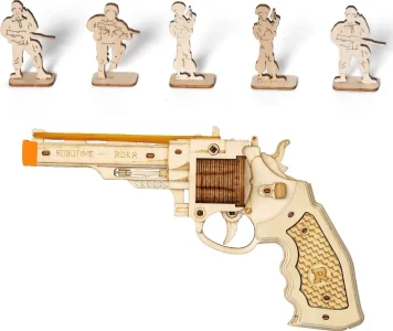 Rokr 3D dřevěné puzzle Revolver Corsac M60 102 dílků