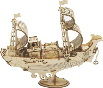 Rolife 3D dřevěné puzzle Japonská diplomatická loď 91 dílků