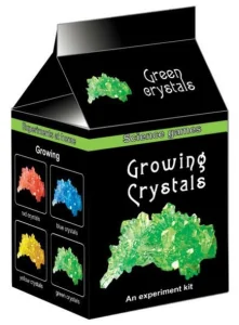 Rostoucí zelené krystaly