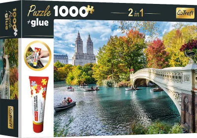 Sada 2v1 puzzle Říjen v New Yorku 1000 dílků s lepidlem