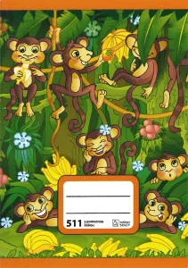 Školní sešit 511 se 2 pomocnými linkami Opičky