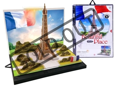 Svítící 3D puzzle Diorama Eifelova věž 23 dílků