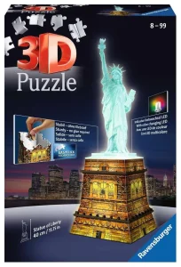 Svítící 3D puzzle Noční edice Socha Svobody 108 dílků