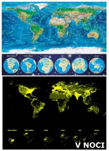Svítící puzzle Mapa světa 1000 dílků