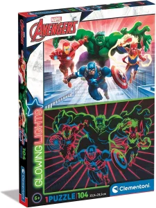 Svítící puzzle Marvel: Avengers 104 dílků