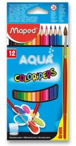 Trojhranné pastelky Aqua Color'Peps 12ks + štětec