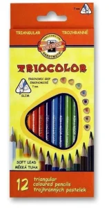 Trojhranné pastelky tenké Triocolor 18 ks