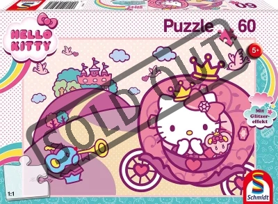 Třpytivé puzzle Hello Kitty: Princezna 60 dílků