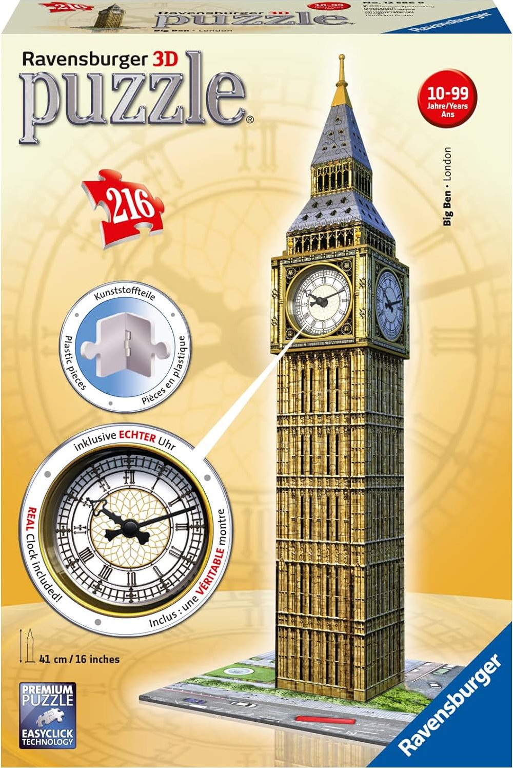 RAVENSBURGER 3D puzzle Big Ben s hodinami 229 dílků