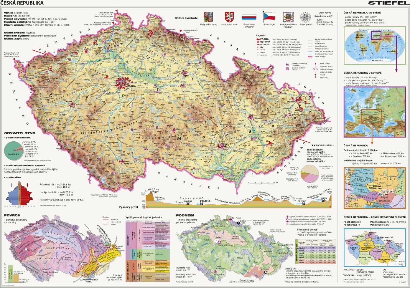 DINO Puzzle Mapa České republiky 2000 dílků