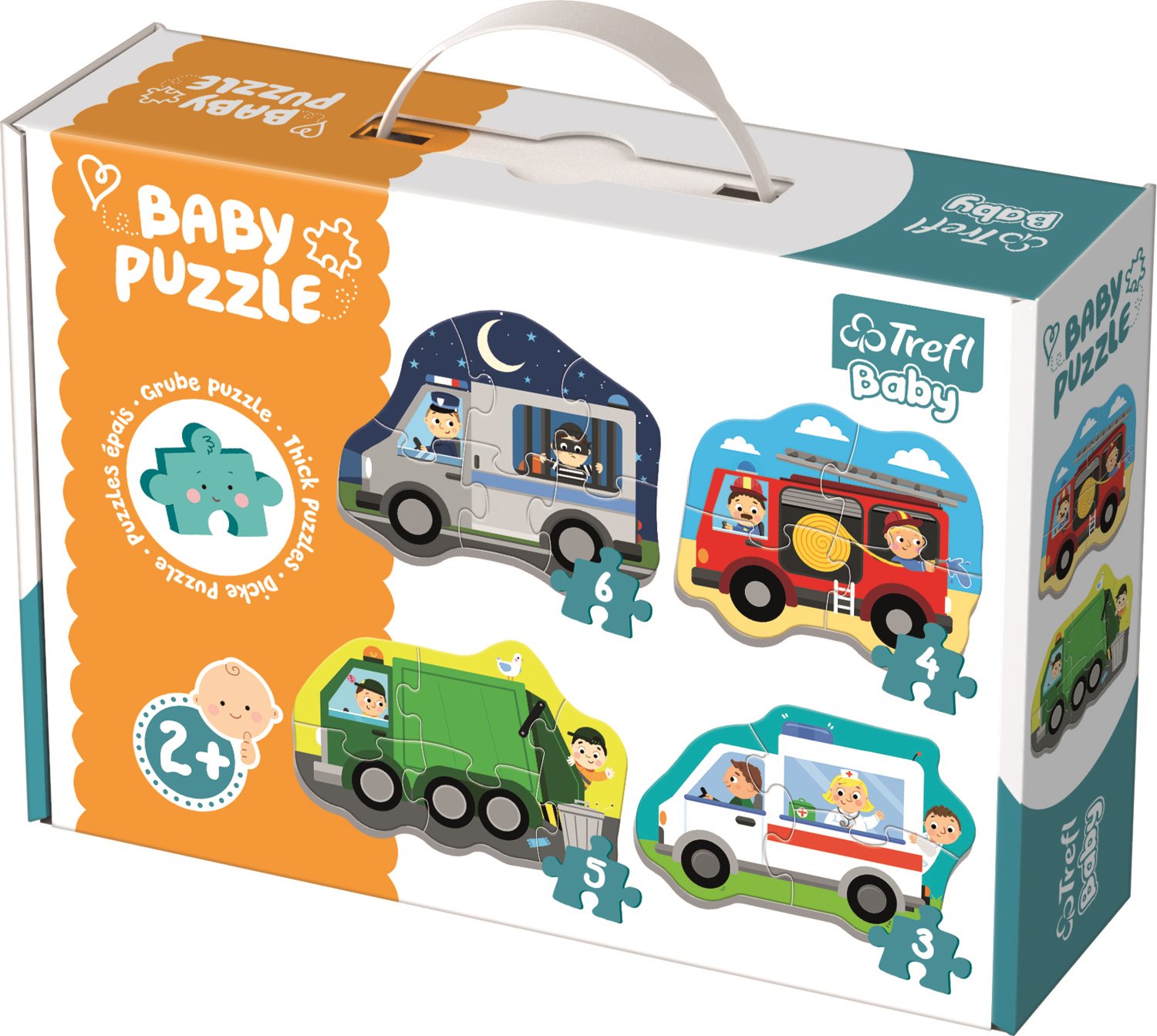TREFL Baby puzzle Dopravní prostředky 4v1 (3,4,5,6 dílků)