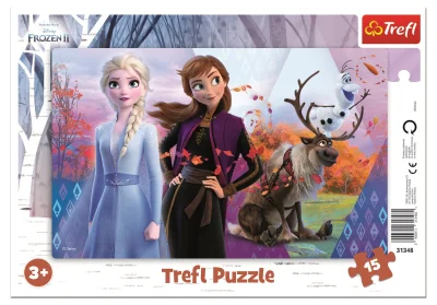 Puzzle Ledové království 2: Magický svět Anny a Elsy 15 dílků