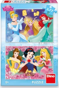 Puzzle Disney princezny 2x77 dílků