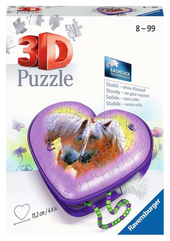 RAVENSBURGER 3D puzzle Srdce Koně 54 dílků