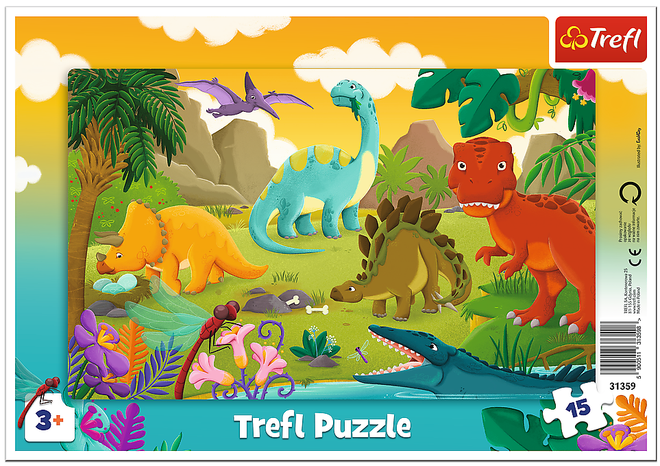 TREFL Puzzle Dinosauři 15 dílků