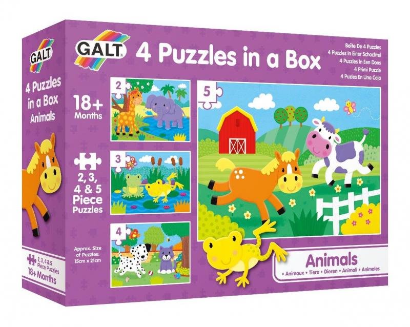 GALT Puzzle Zvířátka 4v1 (2,3,4,5 dílků)