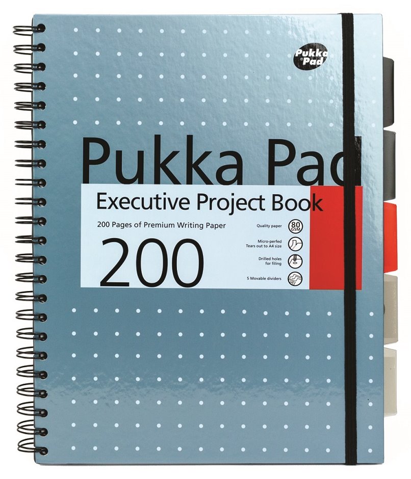 PUKKA Projektový blok Metallic Executive A5 modrý